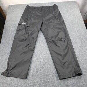 Grundens Mens Black Weather Watch Waterproof Rain Pants Cargo Pockets Zipper XXL